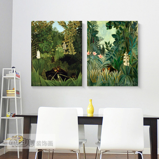 Henri Rousseau 卢梭《赤道丛林》 装饰画客厅书房卧室无框画