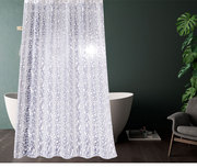 浴室透明浴帘加厚防水防霉浴帘布，卫生间淋浴帘门帘挂帘套装免打孔