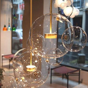 后现代简约分子吊灯个性创意玻璃球泡泡灯北欧客餐厅复古吧台灯具