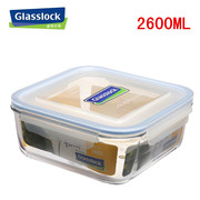 韩国进口glasslock钢化玻璃保鲜盒，微波炉饭盒密封储存大号大容量