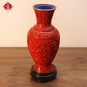 扬州漆器厂雕漆，花瓶生日家居，办公摆件商务装饰