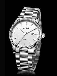 瑞士tangin天珺手表，日历钢带石英女表t1015lwwaba1015