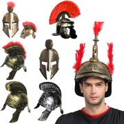 cos表演道具头饰帽子古罗马战神，斯巴达勇士头盔盾牌武士骑士帽