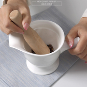 陶瓷研磨碗手动食物研磨钵 菜泥肉泥米糊宝宝婴儿辅食研磨器