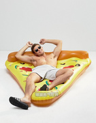 原版披萨充气浮床成人，儿童水上气垫床浮板漂流游泳圈拍摄布景道具