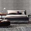 北欧1.8米双人床高箱储物床现代简约灰色布艺床1.5米床布艺软包床