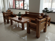 北方老榆木沙发原木榫卯现代简约休闲客厅组合经济型全实木家具