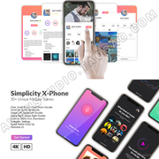 2018齐刘海全面屏幕苹果XAPP界面演示动画手机宣传片AE模板
