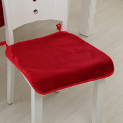 纯色丝绒椅垫餐桌布艺椅子，垫坐垫子毛绒，防滑凳子垫沙发垫简约现代