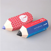 创意卡通铅笔糖果盒子韩式小食品白卡包装彩盒XT60