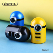 Remax睿量小黄人乐萌手机充电器2.1A双USB折叠直冲卡通可爱充电头