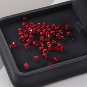 diy饰品配件红色菱形珠白色散珠人造水晶手工，串珠手链材料珠子