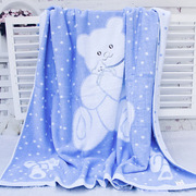 婴儿纯棉浴巾宝宝正方形新生儿童，毛巾被加大盖毯超柔吸水洗澡加厚