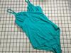 夏季女士三角连体泳衣，带钢托无胸垫，超薄大码绿色75d8085bcd90cd