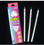 中华学生专用书写铅笔握笔，定位安全无铅6710易握三角形杆铅笔