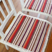 夏季薄款餐椅坐垫棉线编织椅子，垫子办公室电脑座，椅垫棉麻布艺定制