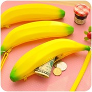 创意拉链可爱迷你硅胶零钱包，韩版女款学生香蕉，手拿硬币小钱包钱袋
