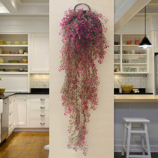 仿真植物花藤假花藤条塑料藤蔓绿植客厅室内墙面吊篮壁挂墙壁装饰