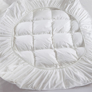 95%1.51.8羽绒床垫子白鹅绒(白鹅绒)床褥防护乳胶床垫，全棉米全鹅绒床笠
