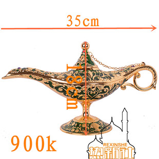 巴基斯坦铜器阿拉丁神灯新工艺装饰工艺品擦一擦实现愿望超大号