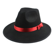 礼帽男大帽檐复古上海滩帽子，新郞帽子表演帽，黑色英伦爵士帽子男