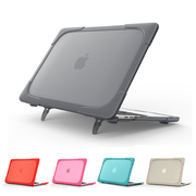 适用macbook14寸苹果笔记本mac16电脑保护支架外壳，air13.3防摔壳笔电，数码m3m215英寸2023全包带支架保护套