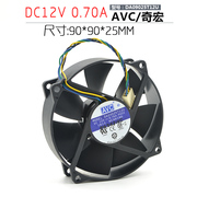 avc902512v0.40ada09025t12u9cm4线pwm智能，温控cpu风扇