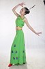云南少数民族服装/傣族孔雀舞蹈演出服饰/葫芦丝演奏成人女裙绿色