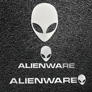 外星人金属贴纸alienware笔记本平板，电脑金属标贴个性动漫贴纸