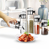 家用计量盐罐可控盐瓶玻璃调料盒，调味罐欧式调味瓶厨房用品小工具