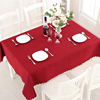 欧式酒店桌布圆桌台布，餐桌布长方形，餐厅饭店纯色正方形桌布布艺