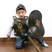 儿童盔甲铠甲勇士道具可穿角色扮演道具海盗玩具盾牌套装