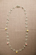 新芽~森女手工编织小清新叶子，浆果发绳子项链，腰绳腰带女装饰