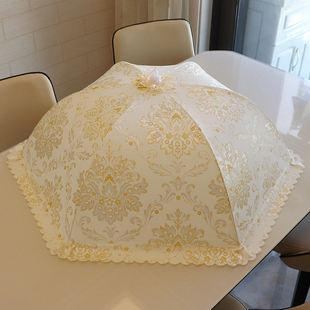 家用剩菜罩盖菜罩可折叠饭桌罩遮菜罩子圆方形餐桌，罩食物罩饭菜罩
