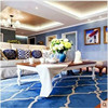 简约欧式中式客厅地毯卧室书房茶几地毯蓝色手工腈纶满铺地毯定制