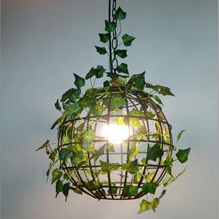 美式乡村餐厅吊灯现代简约创意田园个性植物吊灯服装店韩式酒吧灯