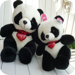 熊猫公仔毛绒玩具钟汉良黑花抱抱熊大号生日礼物熊猫娃娃抱枕玩偶
