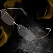 近视眼镜成品金属记忆半框眼镜框架防辐射平光镜男款眼睛框钛合金