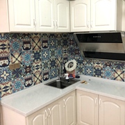 厨房防油墙纸灶台自粘卫生间浴室腰线贴纸装饰瓷砖墙贴防水耐高温