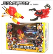 奥迪双钻正版神魄变形对战玩具限量版赤炎雄狮帝王蝎套装618601