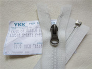 ykk5号尼龙单头反装左插开尾拉链浅灰色多个长度，外套拉链tn814