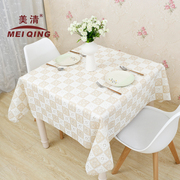 格子餐桌布方形台布，正方形欧式蕾丝四方桌，桌布pvc防烫方桌布防水