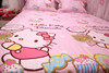 全棉卡通kt床上用品四件套，kitty凯蒂猫粉色，糖果蛋糕女孩可订做