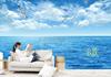蓝天白云大(白云大)海洋，壁画风景客厅沙发电视背景墙，壁纸自然风光大型墙纸