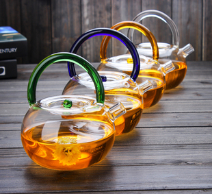 玻璃水壶提梁壶加厚耐高温煮茶玻璃，茶具花茶壶，泡茶壶电陶炉沸水壶