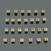 DIY材料饰品配件 手链串珠 英文字母大孔珠 26字母全套 26756