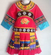 少数民族舞蹈演出服装/小女孩儿童舞台表演服装/瑶族苗族服装