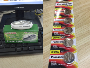 日本pulse egg放松仪器专用松下CR2032纽扣电池3V锂电池5粒装