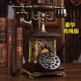 欧式电话机仿古电话机实木，复古座机时尚，创意电话座机