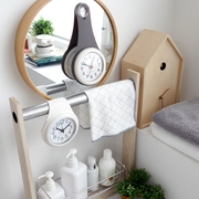 现代简约浴室宜家厨房防水家用吸盘钟表冰箱创意个性迷你小挂钟